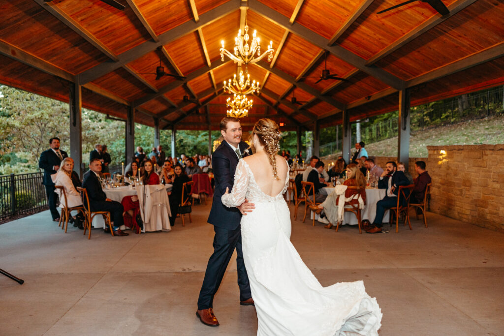 dancing at a wedding reception at The Inns at St. Albans