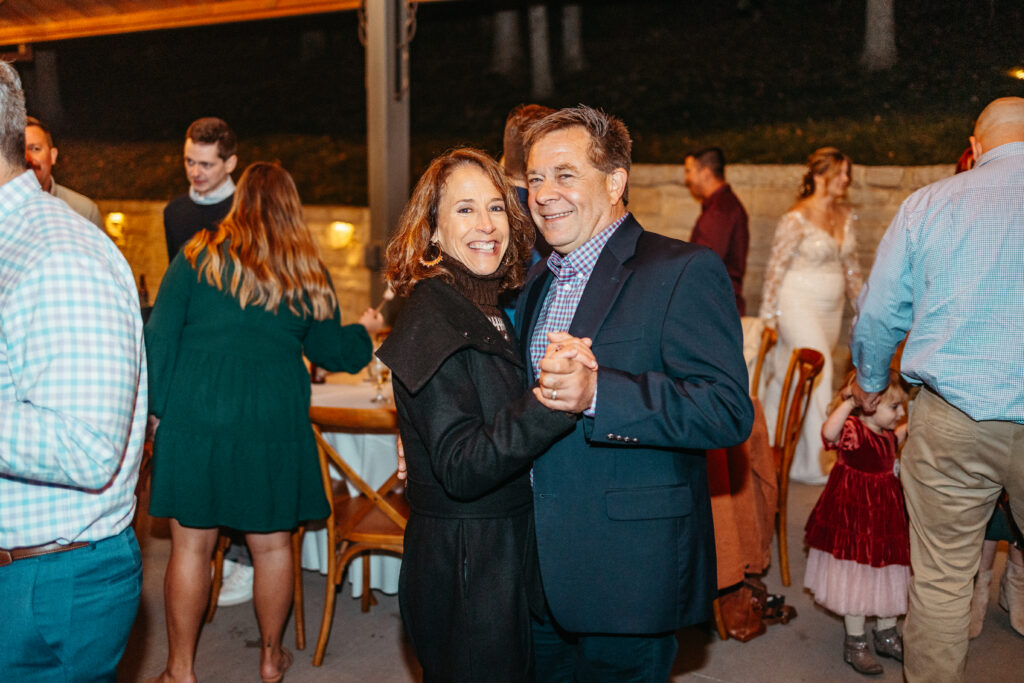 dancing at wedding reception at The Inns at St. Albans