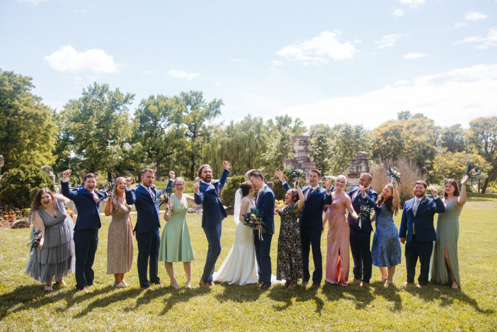 Bride and Groom wedding ceremony Piper Palm House wedding Tower Grove St. Louis