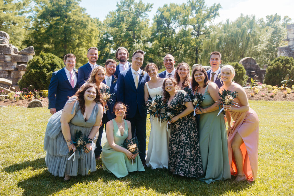 Bride and Groom wedding ceremony Piper Palm House wedding Tower Grove St. Louis