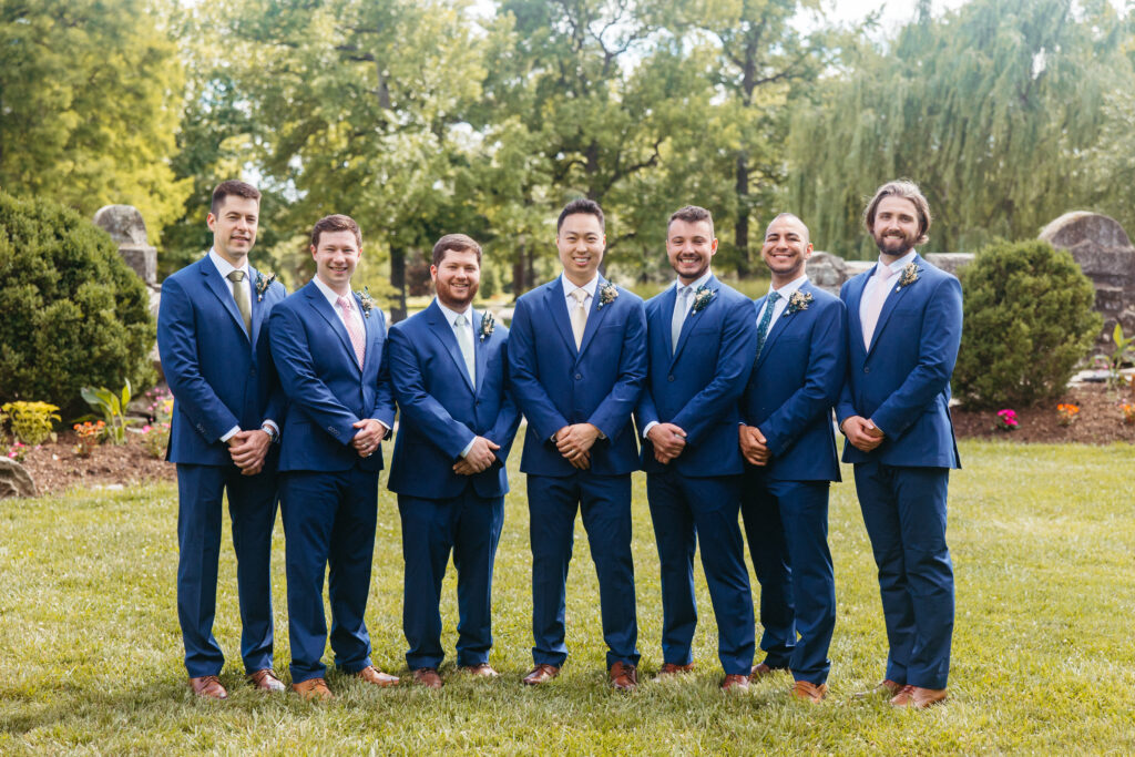 Bridal party wedding ceremony Piper Palm House wedding Tower Grove St. Louis