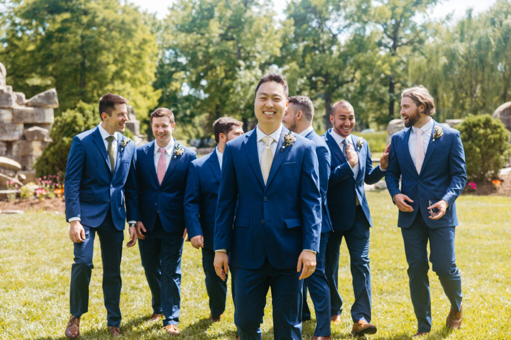 Bridal party wedding ceremony Piper Palm House wedding Tower Grove St. Louis