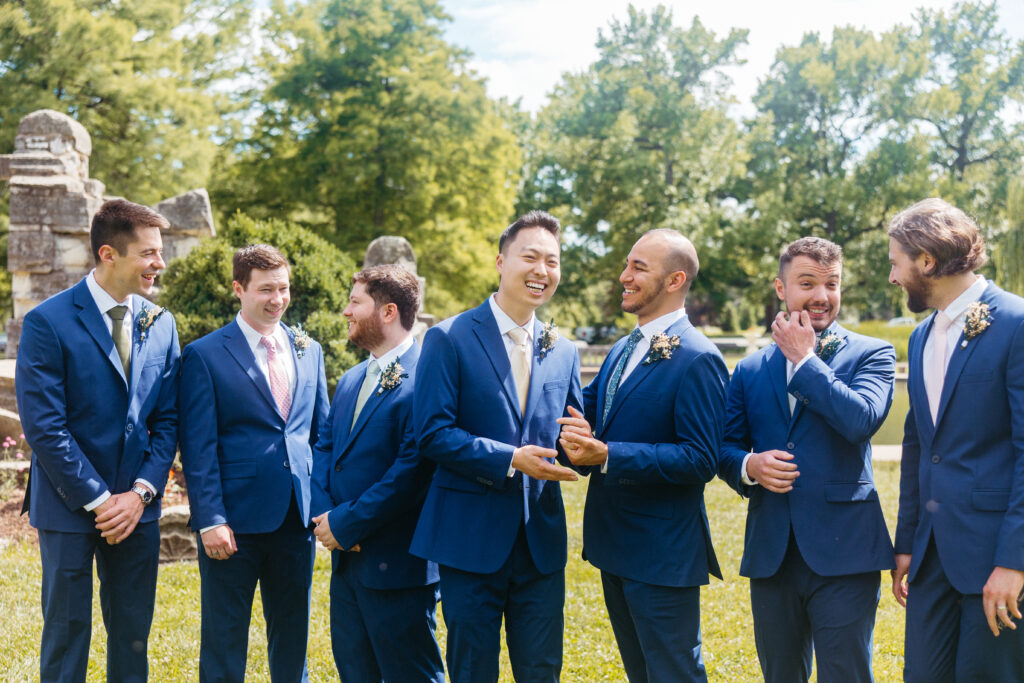 Bridal party wedding ceremony Piper Palm House wedding Tower Grove St. Louis